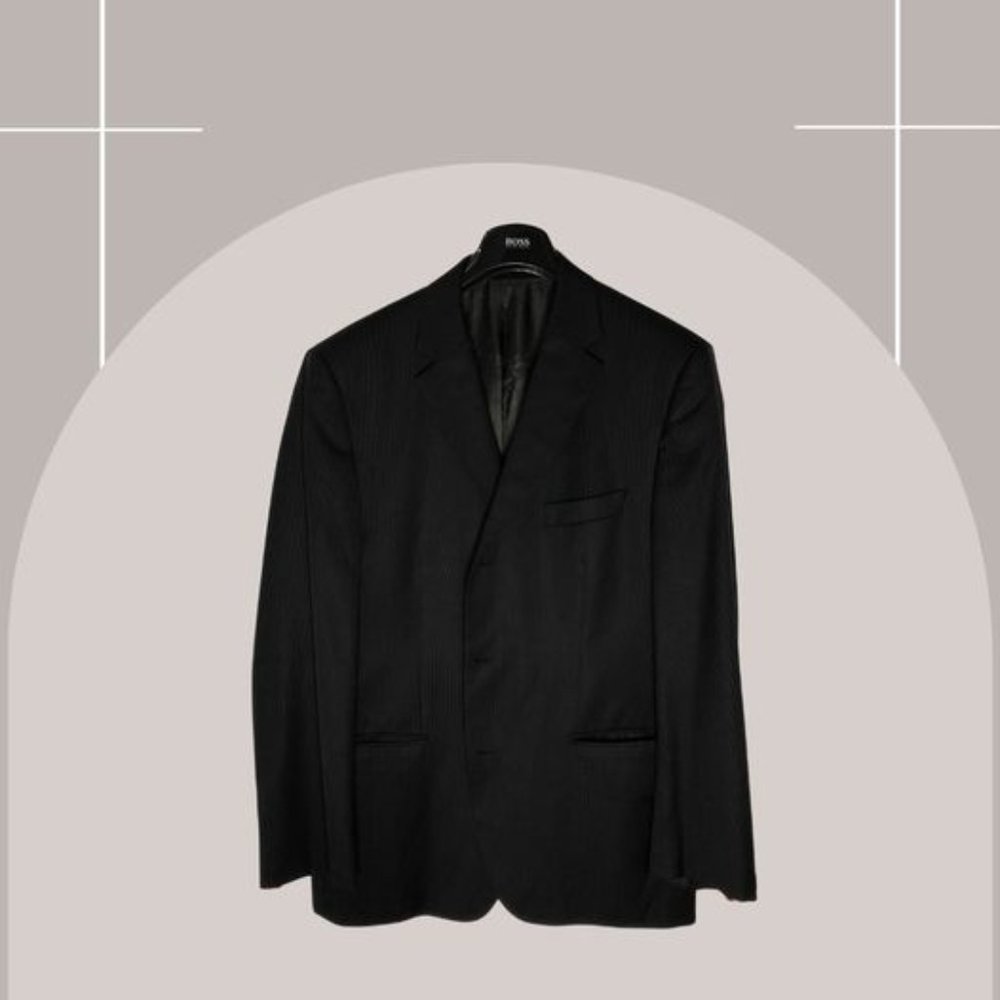 #5 - HUGO BOSS - BLACK JACKET ONLY - SIZE 46R